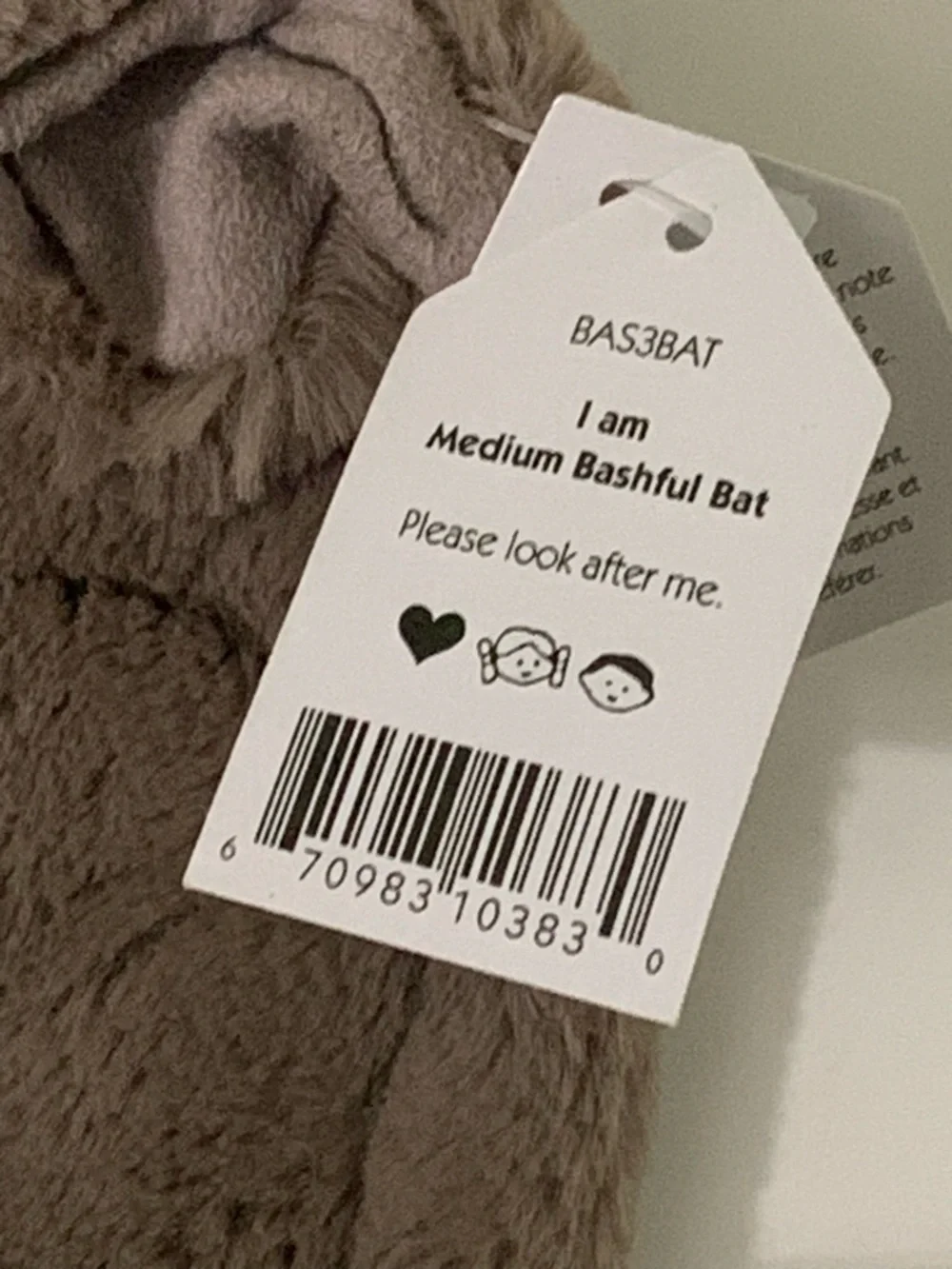 Jellycat Medium BASHFUL BAT - Retired & Very Rare - New with Tags
